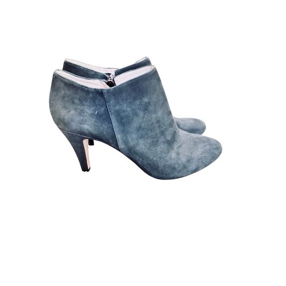 Vince Camuto Suede Ankle Booties Size 10 Black/gray Side Zip Heeled Booties - Picture 3 of 11